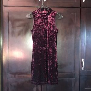 Crushed velvet dress
